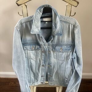 7 For All Mankind Light Wash Denim Jacket - Classic Trucker Style
